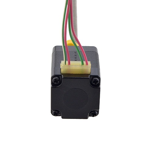 NEMA 8 External Trapezoidal Linear Stepper Motor 0.5A 30mm Stack Screw Lead 2mm(0.07874) Lead Length 100mm - 8E11S0504AC5-100RS | StepperOnline CA