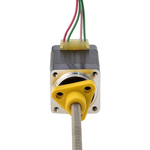NEMA 8 External Trapezoidal Linear Stepper Motor 0.5A 30mm Stack Screw Lead 2mm(0.07874) Lead Length 100mm - 8E11S0504AC5-100RS | StepperOnline CA