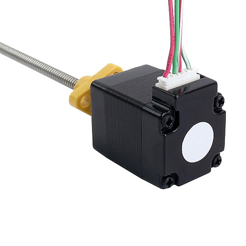 NEMA 8 External Trapezoidal Linear Stepper Motor 0.5A 28.2mm Stack Screw Lead 1mm(0.03937) Lead Length 100mm - 8E11S0504SC5-100RS | StepperOnline CA NEMA 8 External Trapezoidal Linear Stepper Motor 0.5A 28.2mm Stack Screw Lead 1mm(0.03937) Lead Length 100mm - 8E11S0504SC5-100RS | StepperOnline CA