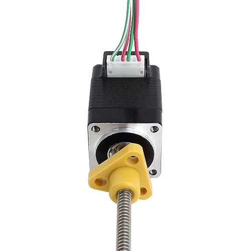 NEMA 8 External Trapezoidal Linear Stepper Motor 0.5A 28.2mm Stack Screw Lead 1mm(0.03937) Lead Length 100mm - 8E11S0504SC5-100RS | StepperOnline CA NEMA 8 External Trapezoidal Linear Stepper Motor 0.5A 28.2mm Stack Screw Lead 1mm(0.03937) Lead Length 100mm - 8E11S0504SC5-100RS | StepperOnline CA