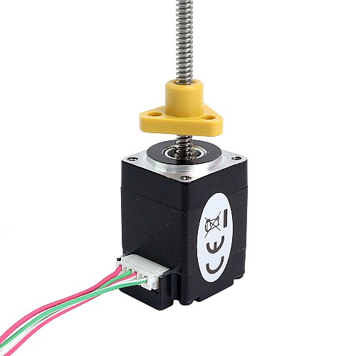 NEMA 8 External Trapezoidal Linear Stepper Motor 0.5A 28.2mm Stack Screw Lead 1mm(0.03937) Lead Length 100mm - 8E11S0504SC5-100RS | StepperOnline CA NEMA 8 External Trapezoidal Linear Stepper Motor 0.5A 28.2mm Stack Screw Lead 1mm(0.03937) Lead Length 100mm - 8E11S0504SC5-100RS | StepperOnline CA