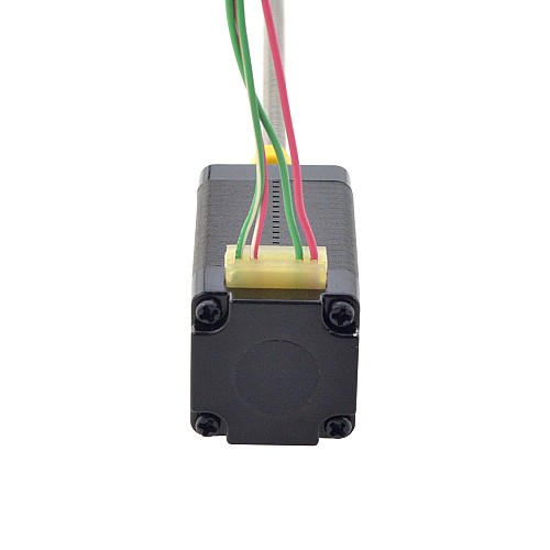 NEMA 8 External Trapezoidal Linear Stepper Motor 0.5A 38.2mm Stack Screw Lead 2mm(0.07874) Lead Length 100mm - 8E15S0504AC5-100RS | StepperOnline CA NEMA 8 External Trapezoidal Linear Stepper Motor 0.5A 38.2mm Stack Screw Lead 2mm(0.07874) Lead Length 100mm - 8E15S0504AC5-100RS | StepperOnline CA