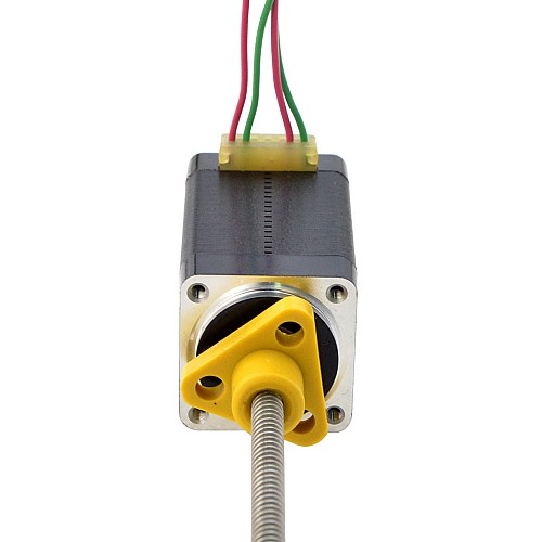 NEMA 8 External Trapezoidal Linear Stepper Motor 0.5A 38.2mm Stack Screw Lead 2mm(0.07874) Lead Length 100mm - 8E15S0504AC5-100RS | StepperOnline CA NEMA 8 External Trapezoidal Linear Stepper Motor 0.5A 38.2mm Stack Screw Lead 2mm(0.07874) Lead Length 100mm - 8E15S0504AC5-100RS | StepperOnline CA