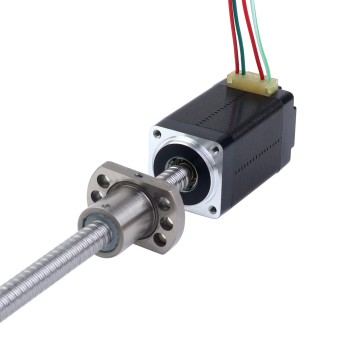 NEMA 8 External Ball Screw Linear Stepper Motor 0.5A 38.2mm Stack Screw Lead 2mm(0.07874") Lead Length 150mm