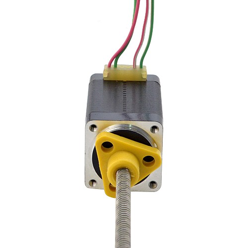 NEMA 8 External Trapezoidal Linear Stepper Motor 0.5A 38.2mm StackScrew Lead 4mm(0.1575) Lead Length 100mm - 8E15S0504DC5-100RS | StepperOnline CA