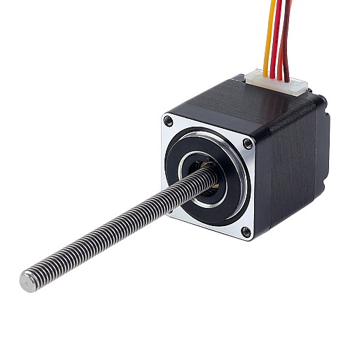 Nema 11 Non-captive 34mm Stack 0.75A Lead 2mm(0.07874) Length 100mm - 11N13S0754AA4-100RS | StepperOnline CA
