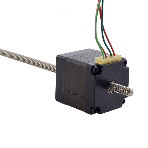NEMA 11 Non-Captive Acme Linear Stepper Motor 1.0A 32.2mm Stack Screw Lead 1.27mm(0.05) Lead Length 200mm - 11N13S1004FD5-200RS | StepperOnline CA