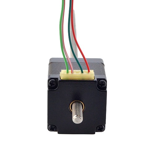 NEMA 11 Non-Captive Acme Linear Stepper Motor 1.0A 32.2mm Stack Screw Lead 1.27mm(0.05) Lead Length 200mm - 11N13S1004FD5-200RS | StepperOnline CA