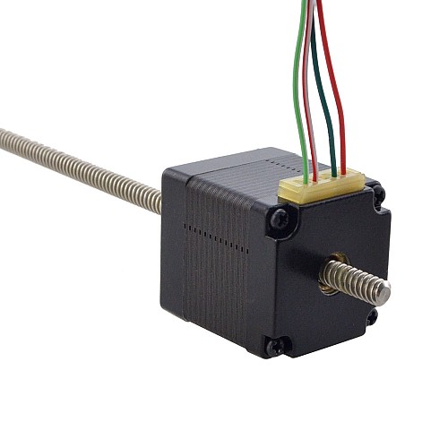 NEMA 11 Non-Captive Acme Linear Stepper Motor 1.0A 32.2mm Stack Screw Lead 2.54mm(0.1) Lead Length 200mm - 11N13S1004GD5-200RS | StepperOnline CA