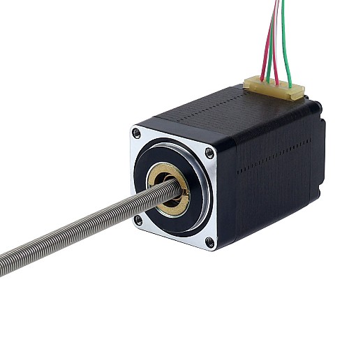 NEMA 11 Non-Captive Acme Linear Stepper Motor 1.0A 46mm Stack Screw Lead 0.635mm(0.025) Lead Length 250mm - 11N18S1004ED5-250RS | StepperOnline CA