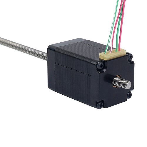 NEMA 11 Non-Captive Acme Linear Stepper Motor 1.0A 46mm Stack Screw Lead 0.635mm(0.025) Lead Length 250mm - 11N18S1004ED5-250RS | StepperOnline CA