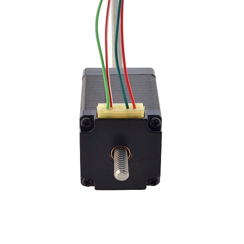 NEMA 11 Non-Captive Acme Linear Stepper Motor 1.0A 46mm Stack Screw Lead 1.27mm(0.05) Lead Length 200mm - 11N18S1004FD5-200RS | StepperOnline CA