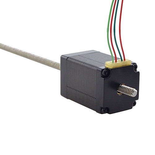 NEMA 11 Non-Captive Acme Linear Stepper Motor 1.0A 46mm Stack Screw Lead 5.08mm(0.2) Lead Length 200mm - 11N18S1004HD5-200RS | StepperOnline CA