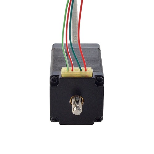 NEMA 11 Non-Captive Acme Linear Stepper Motor 1.0A 46mm Stack Screw Lead 5.08mm(0.2) Lead Length 200mm - 11N18S1004HD5-200RS | StepperOnline CA