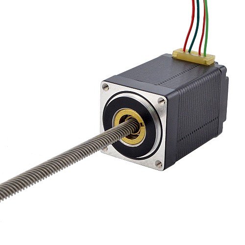 NEMA 11 Non-Captive Acme Linear Stepper Motor 1.0A 46mm Stack Screw Lead 10.16mm(0.4) Lead Length 200mm - 11N18S1004ND5-200RS | StepperOnline CA