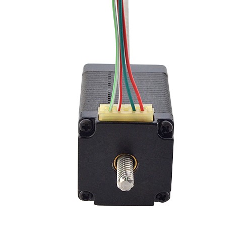 NEMA 11 Non-Captive Acme Linear Stepper Motor 1.0A 46mm Stack Screw Lead 10.16mm(0.4) Lead Length 200mm - 11N18S1004ND5-200RS | StepperOnline CA