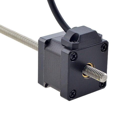 NEMA 14 Non-Captive Acme Linear Stepper Motor 1.5A 34mm Stack Screw Lead 2.54mm(0.1) Lead Length 200mm - 14N13S1504GF5-200RS | StepperOnline CA NEMA 14 Non-Captive Acme Linear Stepper Motor 1.5A 34mm Stack Screw Lead 2.54mm(0.1) Lead Length 200mm - 14N13S1504GF5-200RS | StepperOnline CA