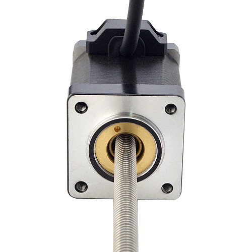 NEMA 14 Non-Captive Acme Linear Stepper Motor 1.5A 47mm Stack Screw Lead 1.27mm(0.05) Lead Length 200mm - 14N19S1504FF5-200RS | StepperOnline CA NEMA 14 Non-Captive Acme Linear Stepper Motor 1.5A 47mm Stack Screw Lead 1.27mm(0.05) Lead Length 200mm - 14N19S1504FF5-200RS | StepperOnline CA