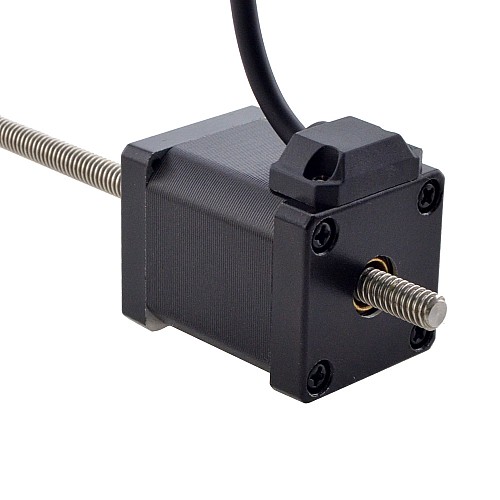 NEMA 14 Non-Captive Acme Linear Stepper Motor 1.5A 47mm Stack Screw Lead 2.54mm(0.1) Lead Length 200mm - 14N19S1504GF5-200RS | StepperOnline CA
