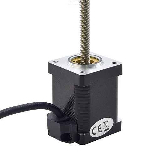 NEMA 14 Non-Captive Acme Linear Stepper Motor 1.5A 47mm Stack Screw Lead 6.35mm(0.25) Lead Length 200mm - 14N19S1504RF5-200RS | StepperOnline CA NEMA 14 Non-Captive Acme Linear Stepper Motor 1.5A 47mm Stack Screw Lead 6.35mm(0.25) Lead Length 200mm - 14N19S1504RF5-200RS | StepperOnline CA