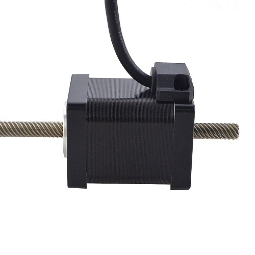 NEMA 14 Non-Captive Linear Stepper Motor 1.5A 47mm Stack Screw Lead 12.7mm(0.5) Lead Length 200mm - 14N19S1504WF5-200RS | StepperOnline CA NEMA 14 Non-Captive Linear Stepper Motor 1.5A 47mm Stack Screw Lead 12.7mm(0.5) Lead Length 200mm - 14N19S1504WF5-200RS | StepperOnline CA