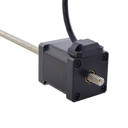 NEMA 14 Non-Captive Linear Stepper Motor 1.5A 47mm Stack Screw Lead 12.7mm(0.5) Lead Length 200mm - 14N19S1504WF5-200RS | StepperOnline CA NEMA 14 Non-Captive Linear Stepper Motor 1.5A 47mm Stack Screw Lead 12.7mm(0.5) Lead Length 200mm - 14N19S1504WF5-200RS | StepperOnline CA