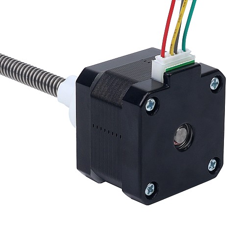Nema 17 External 34mm Stack 0.4A Lead 4mm(0.15748) Length 100mm - 17E13S0404DB4-100RS | StepperOnline CA Nema 17 External 34mm Stack 0.4A Lead 4mm(0.15748) Length 100mm - 17E13S0404DB4-100RS | StepperOnline CA