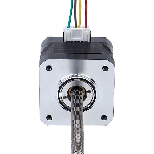 Nema 17 Non-captive 34mm Stack 0.4A Lead 2mm(0.07874) Length 100mm - 17N13S0404AF4-100RS | StepperOnline CA
