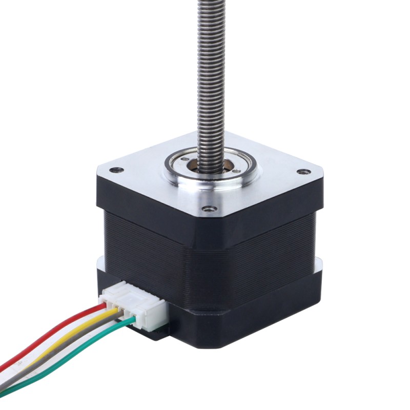 Nema 17 Non-captive 34mm Stack 0.4A Lead 2mm(0.07874) Length 100mm - 17N13S0404AF4-100RS | StepperOnline CA