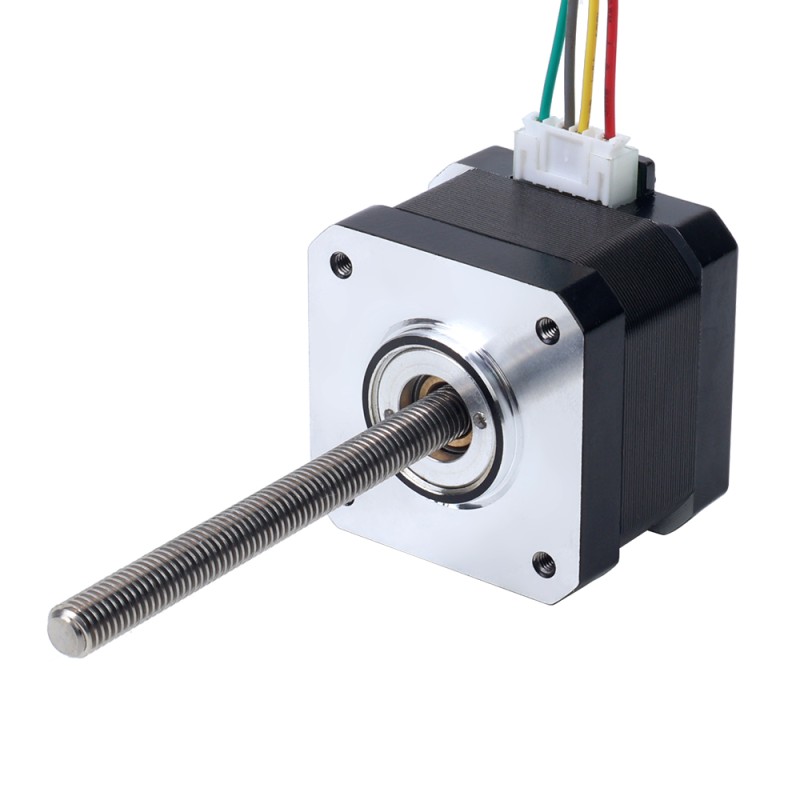 Nema 17 Non-captive 34mm Stack 0.4A Lead 2mm(0.07874) Length 100mm - 17N13S0404AF4-100RS | StepperOnline CA
