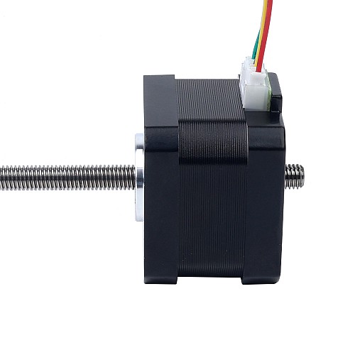 Nema 17 Non-captive 34mm Stack 0.4A Lead 2mm(0.07874) Length 150mm - 17N13S0404AF4-150RS | StepperOnline CA