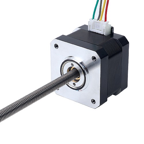 Nema 17 Non-captive 34mm Stack 0.4A Lead 2mm(0.07874) Length 150mm - 17N13S0404AF4-150RS | StepperOnline CA