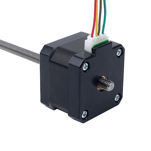 Nema 17 Non-captive 34mm Stack 0.4A Lead 2mm(0.07874) Length 150mm - 17N13S0404AF4-150RS | StepperOnline CA