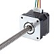 Nema 17 Non-captive 26Ncm(36.81oz.in) 34mm Stack 0.4A Lead 8mm(0.31496") Length 320mm - 17N13S0404MB4-320RS | StepperOnline CA