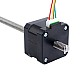 Nema 17 Non-captive 26Ncm(36.81oz.in) 34mm Stack 0.4A Lead 8mm(0.31496") Length 320mm - 17N13S0404MB4-320RS | StepperOnline CA