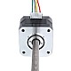 Nema 17 Non-captive 26Ncm(36.81oz.in) 34mm Stack 0.4A Lead 8mm(0.31496") Length 320mm - 17N13S0404MB4-320RS | StepperOnline CA