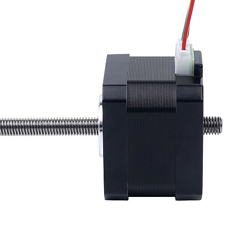 Nema 17 Non-captive 34mm Stack 0.84A Lead 2mm(0.07874) Length 200mm - 17N13S0844AF4-200RS | StepperOnline CA