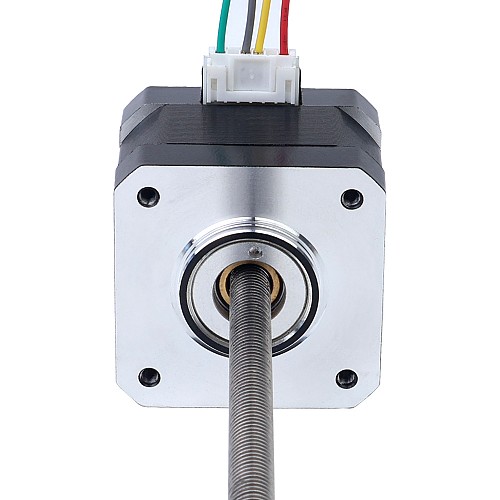 Nema 17 Non-captive 34mm Stack 0.84A Lead 2mm(0.07874) Length 200mm - 17N13S0844AF4-200RS | StepperOnline CA
