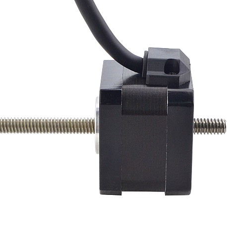 NEMA 17 Non-Captive Acme Linear Stepper Motor 1.5A 34mm Stack Screw Lead 2.54mm(0.1) Lead Length 200mm - 17N13S1504GF5-200RS | StepperOnline CA