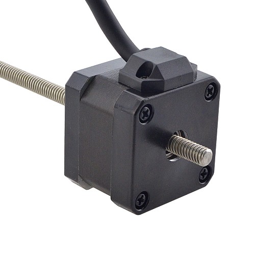 NEMA 17 Non-Captive Acme Linear Stepper Motor 1.5A 34mm Stack Screw Lead 2.54mm(0.1) Lead Length 200mm - 17N13S1504GF5-200RS | StepperOnline CA