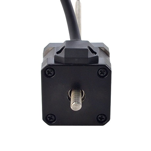 NEMA 17 Non-Captive Acme Linear Stepper Motor 1.5A 34mm Stack Screw Lead 2.54mm(0.1) Lead Length 200mm - 17N13S1504GF5-200RS | StepperOnline CA