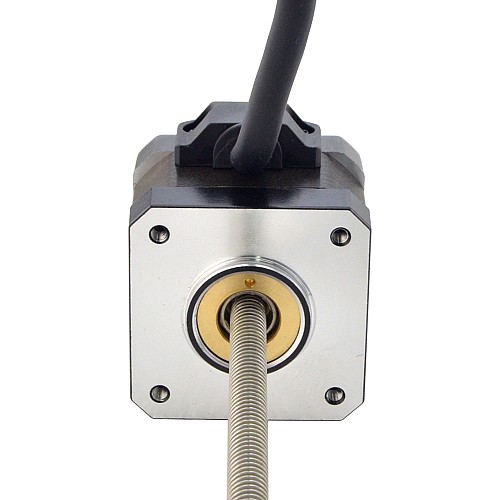 NEMA 17 Non-Captive Acme Linear Stepper Motor 1.5A 34mm Stack Screw Lead 2.54mm(0.1) Lead Length 200mm - 17N13S1504GF5-200RS | StepperOnline CA