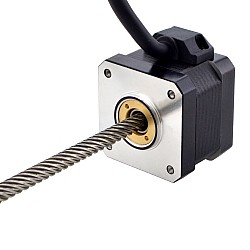 CN On Sale - NEMA 17 Non-Captive Acme Linear Stepper Motor 1.5A 34mm Stack Screw Lead 25.4mm(1") Lead Length 200mm