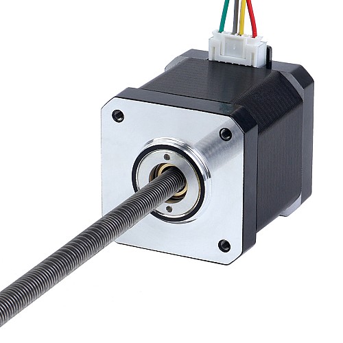 Nema 17 Non-captive 48mm Stack 1.68A Lead 2mm(0.07874) Length 200mm - 17N19S1684AF4-200RS | StepperOnline CA