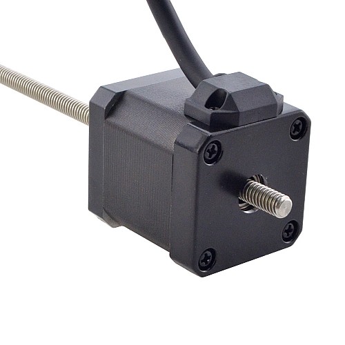 NEMA 17 Non-Captive Acme Linear Stepper Motor 2.5A 48mm Stack Screw Lead 2.54mm(0.1) Lead Length 200mm - 17N19S2504GF5-200RS | StepperOnline CA