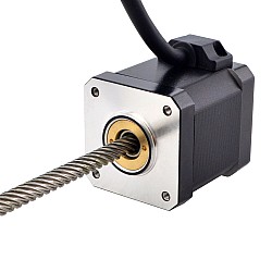 CN On Sale - NEMA 17 Non-Captive Acme Linear Stepper Motor 2.5A 48mm Stack Screw Lead 25.4mm(1") Lead Length 200mm