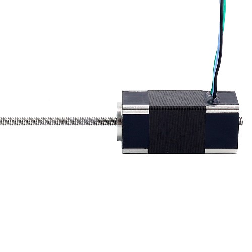 Nema 6 	Non-Captive Linear Stepper Motor 0.3A 32mm Stack Screw Lead 1mm(0.03937) Lead Length 100mm - 6N13S0304SR7-100RS | StepperOnline CA