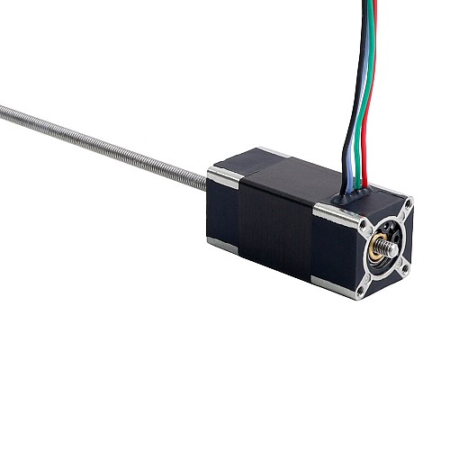 Nema 6 	Non-Captive Linear Stepper Motor 0.3A 32mm Stack Screw Lead 1mm(0.03937) Lead Length 100mm - 6N13S0304SR7-100RS | StepperOnline CA