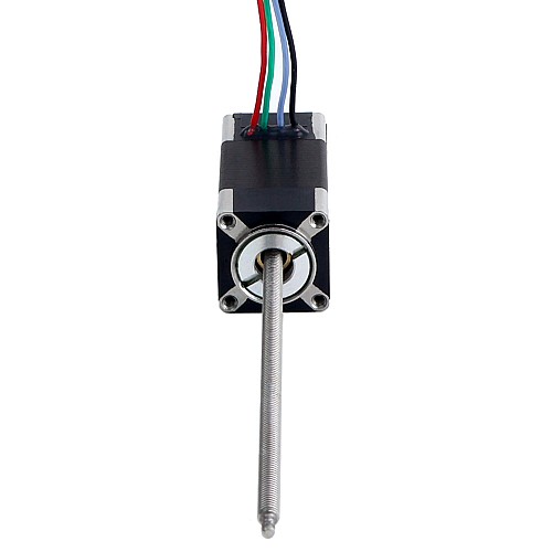 Nema 6 	Non-Captive Linear Stepper Motor 0.3A 32mm Stack Screw Lead 1mm(0.03937) Lead Length 100mm - 6N13S0304SR7-100RS | StepperOnline CA