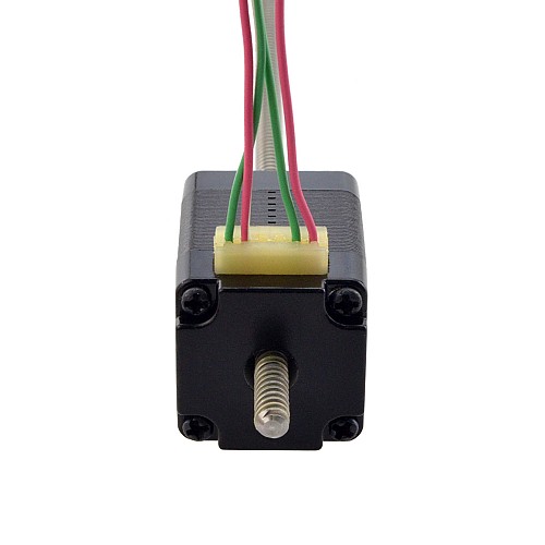 NEMA 8 Non-Captive Acme Linear Stepper Motor 0.5A 28.2mm StackScrew Lead 2mm(0.07874) Lead Length 150mm - 8N11S0504AC5-150RS | StepperOnline CA NEMA 8 Non-Captive Acme Linear Stepper Motor 0.5A 28.2mm StackScrew Lead 2mm(0.07874) Lead Length 150mm - 8N11S0504AC5-150RS | StepperOnline CA
